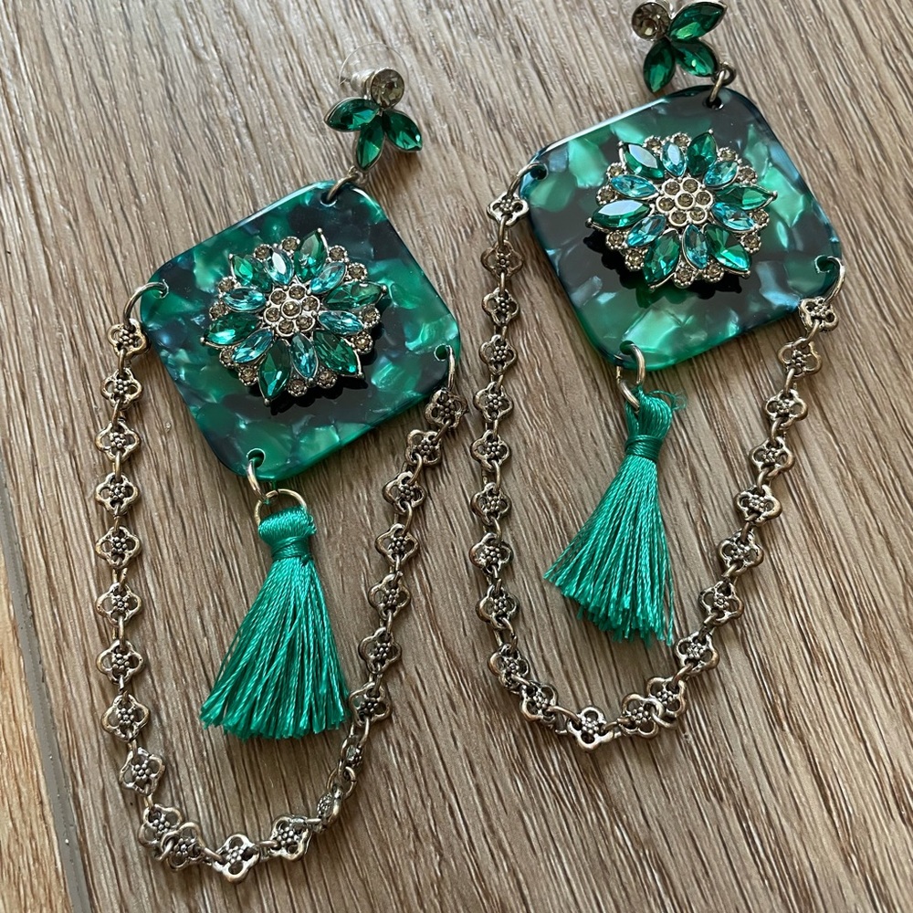 Vintage chandelier earrings handmade